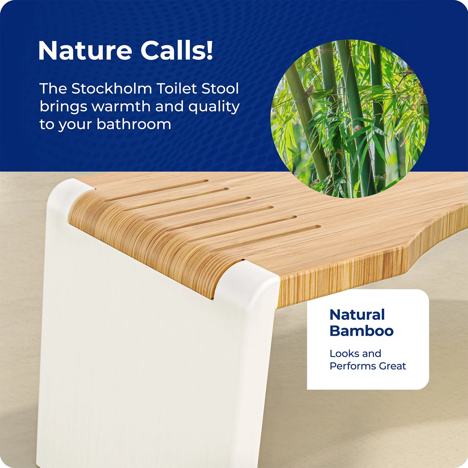 Squatty Potty Stockholm foldbar toiletskammel i bambus