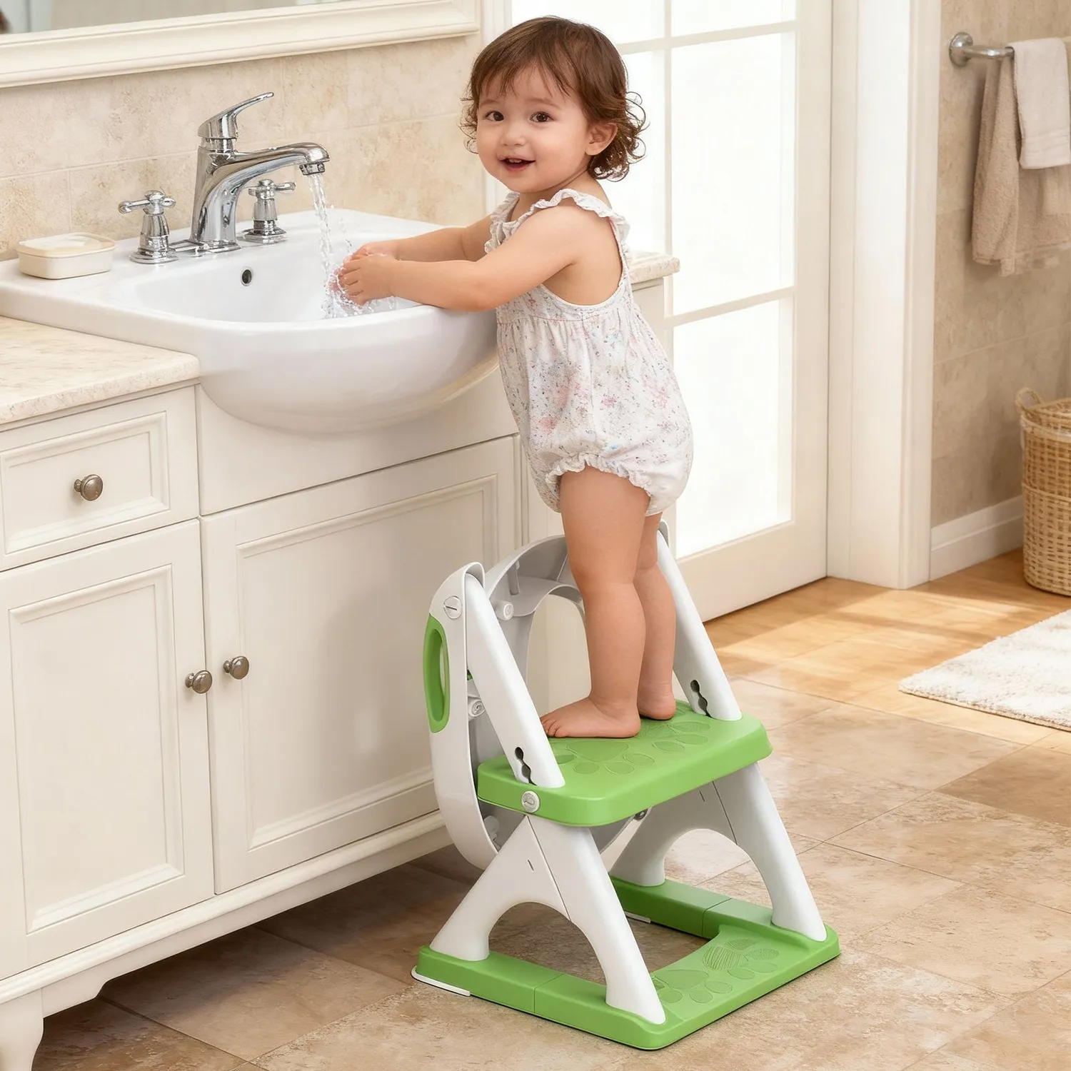 SKYROKU 8899-Green Classic Potty Training Seat 2 in 1 potte grøn