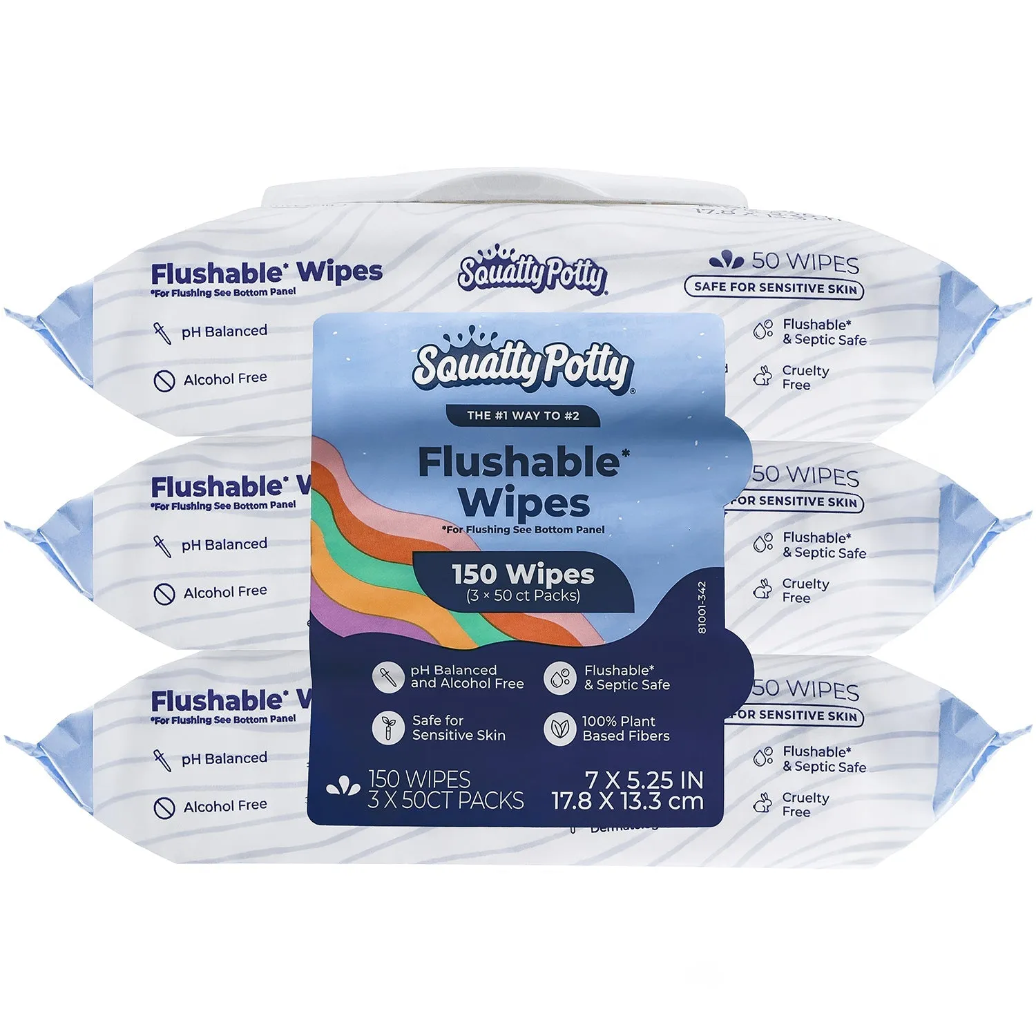 Squatty Potty Simple toiletskammel + vådservietter 150 stk