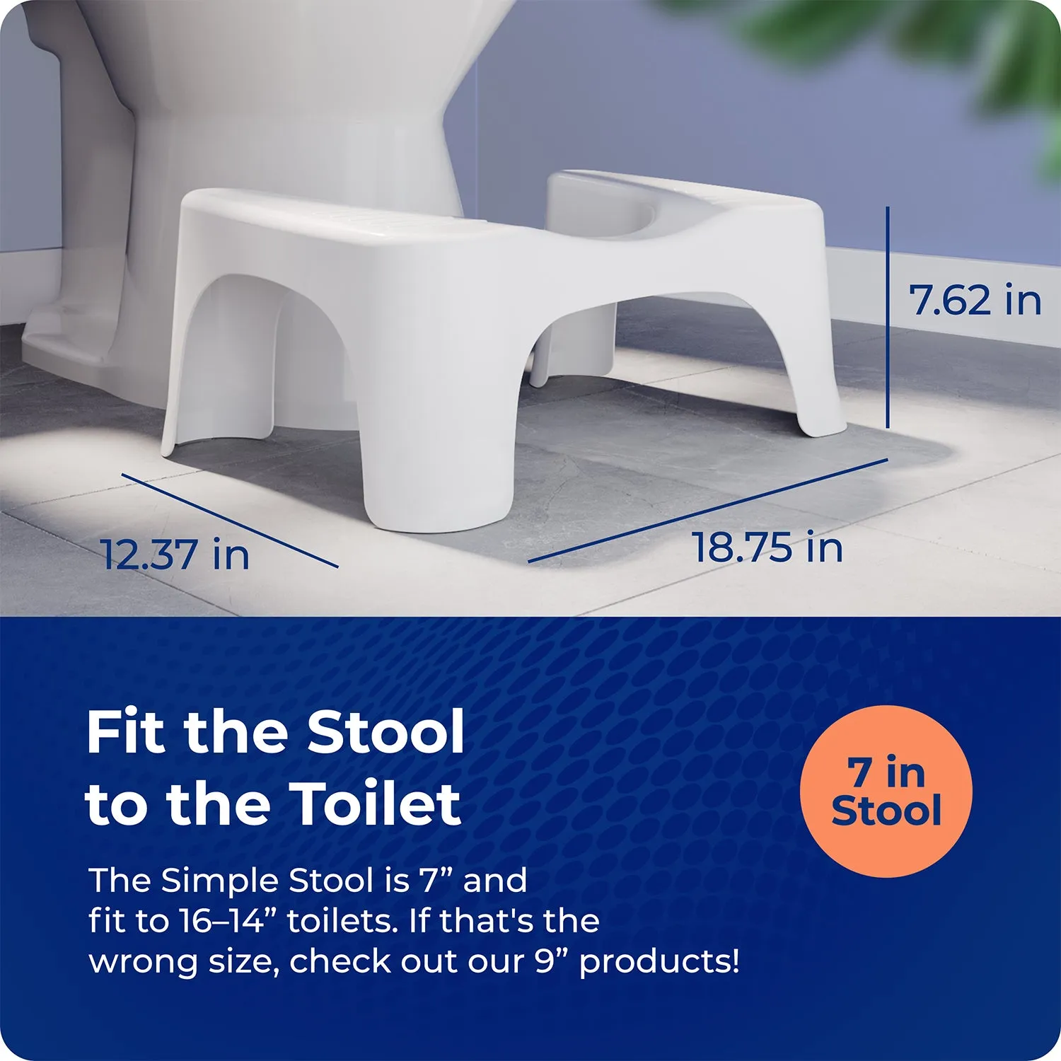 Squatty Potty Simple Toilet Stool toiletskammel 7 tommer