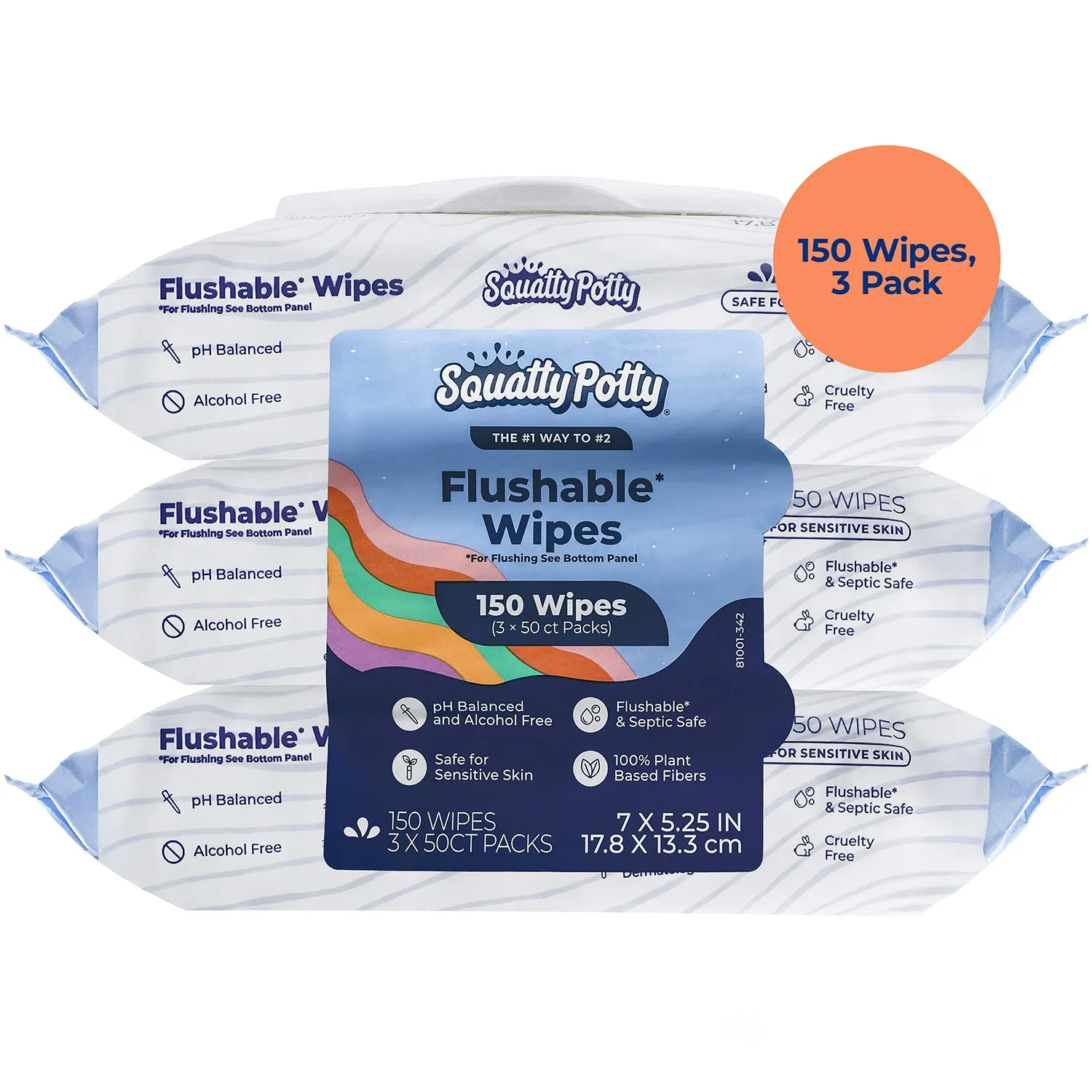 Squatty Potty Flushable Wipes vådservietter
