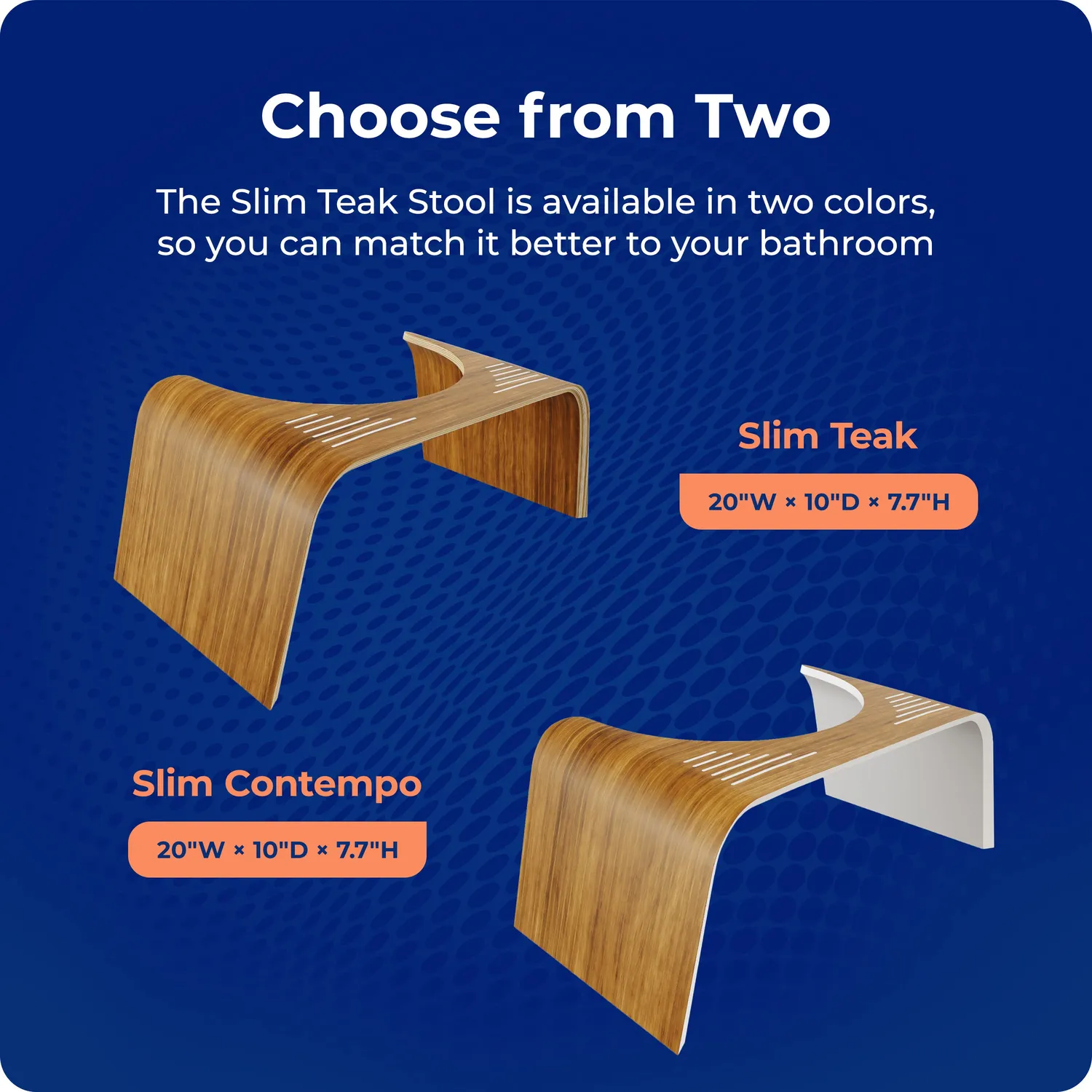Squatty Potty Slim Teak toiletskammel teaktræ