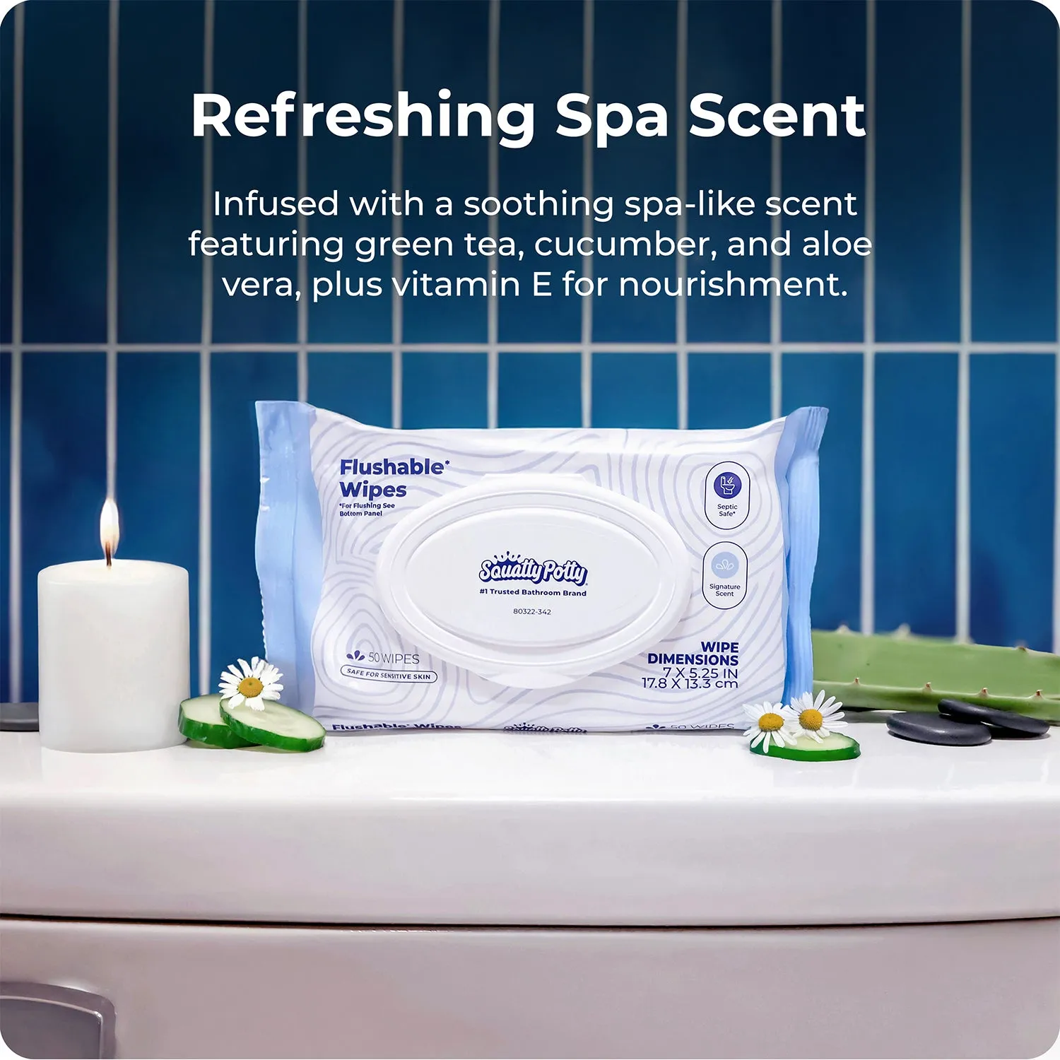 Squatty Potty Flushable Wipes vådservietter