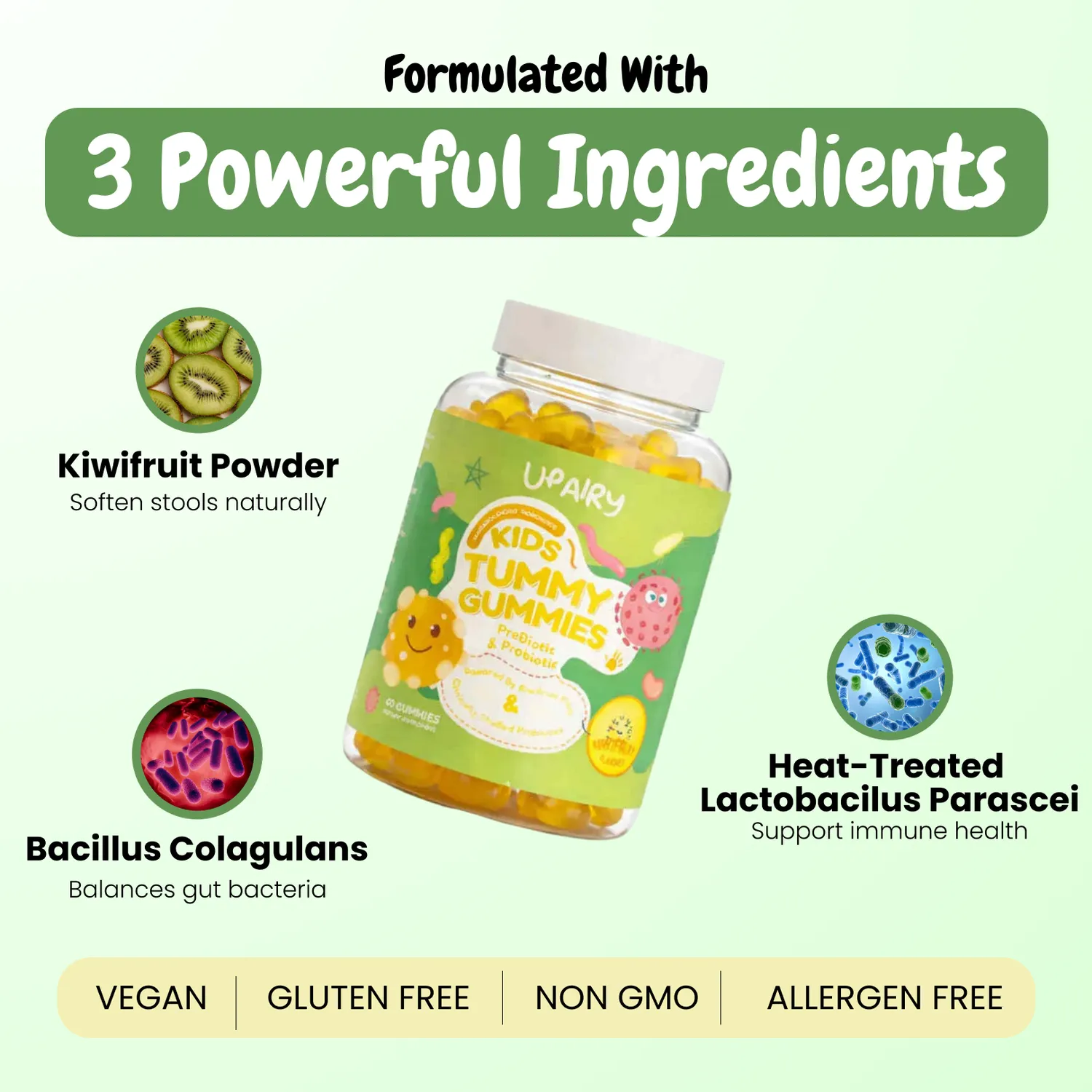 Upairy Kids Tummy Gummies vingummi mavebalance