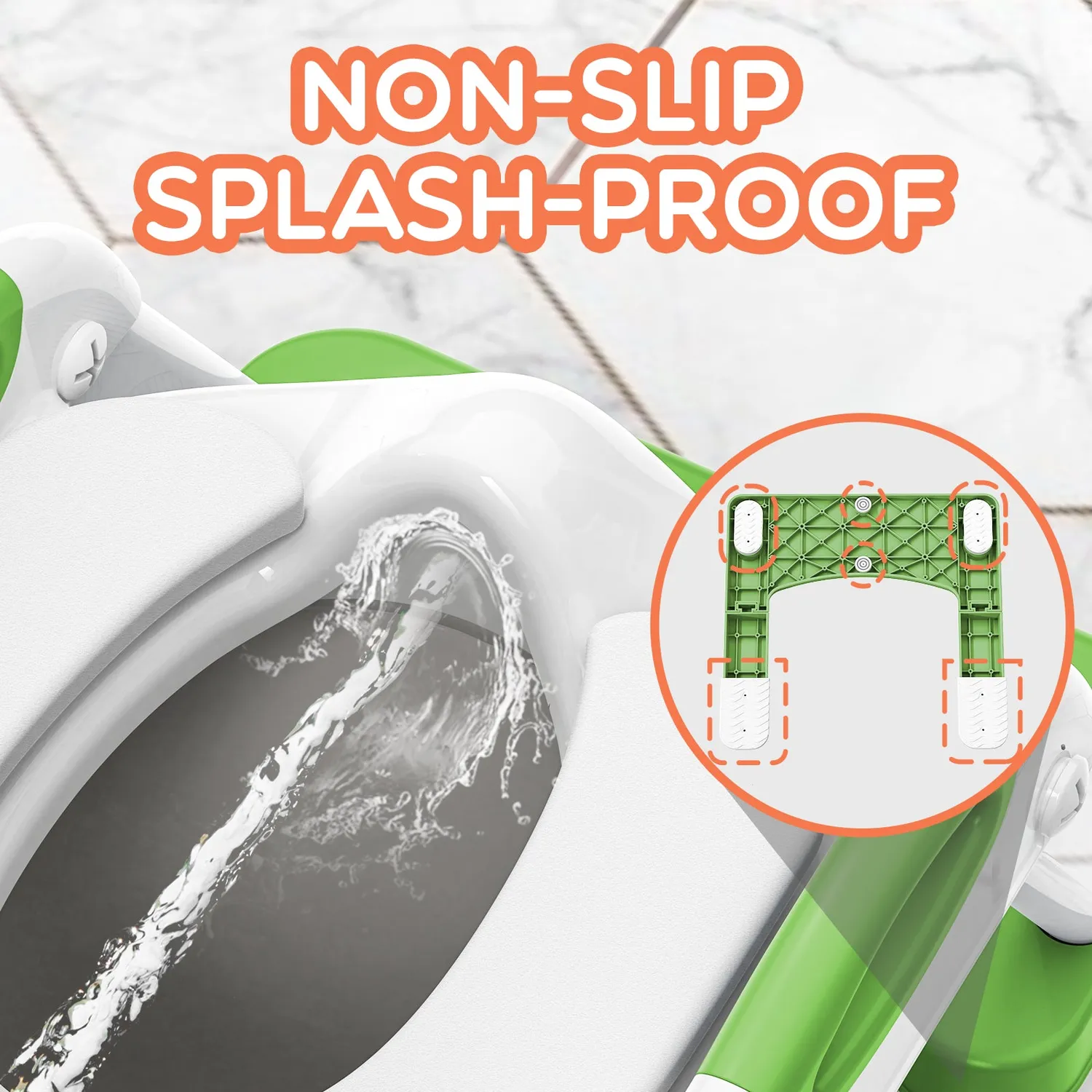 SKYROKU 8899-Green Classic Potty Training Seat 2 in 1 potte grøn