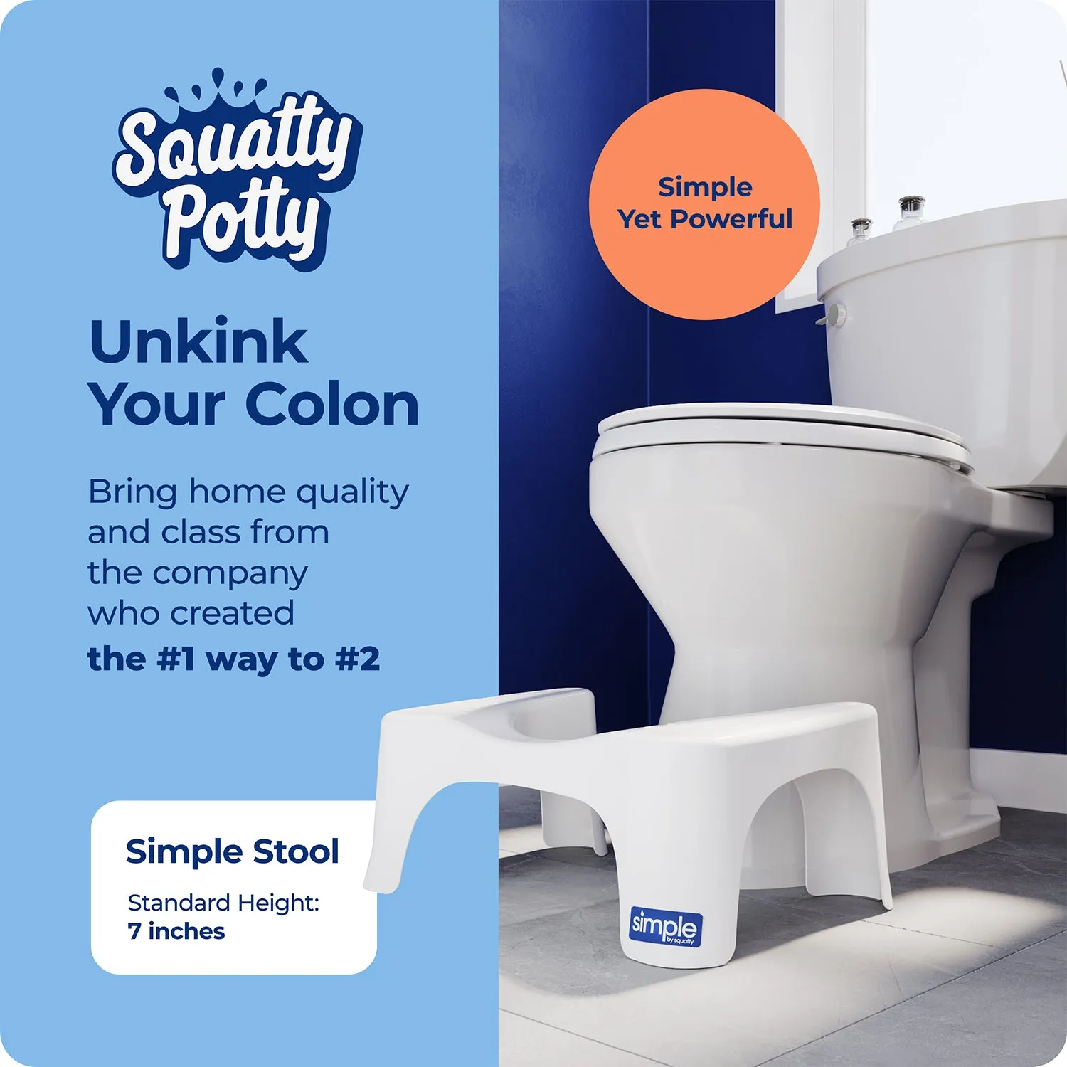 Squatty Potty Simple Toilet Stool 2 Pack toiletskammel