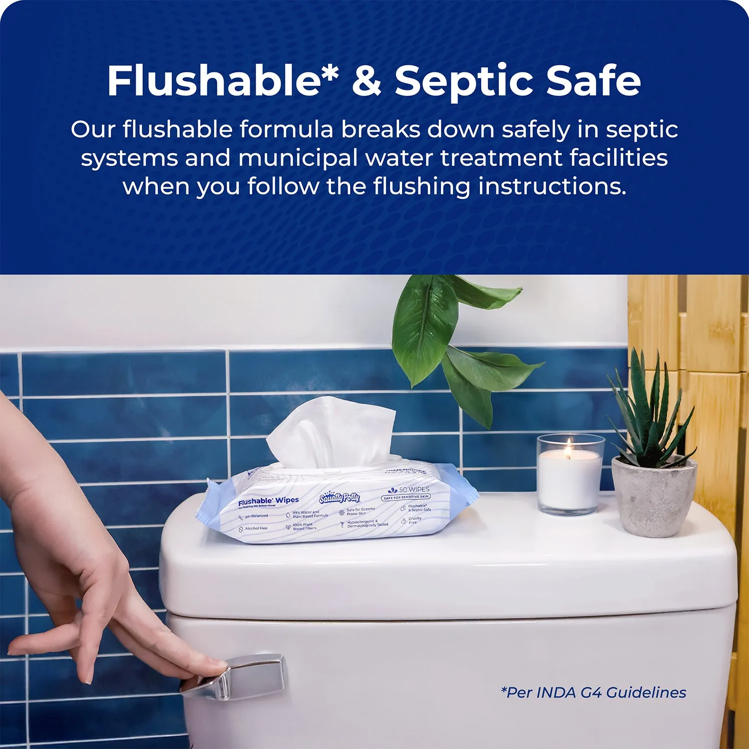 Squatty Potty Flushable Wipes vådservietter