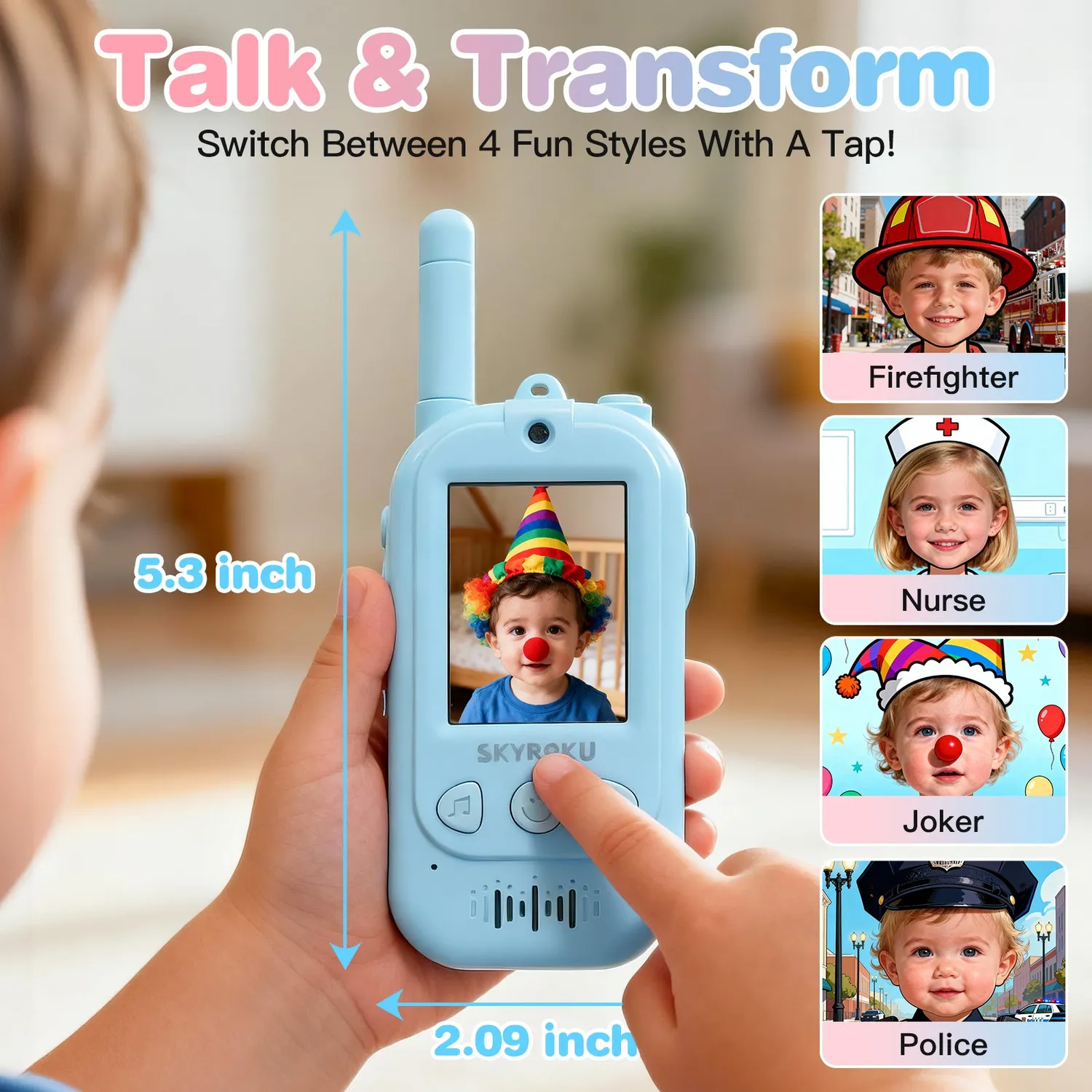 SKYROKU Video Walkie Talkies for Kids walkie talkie