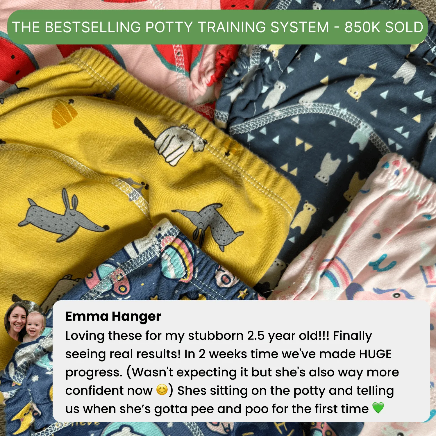Upairy Potty Training Underwear træningsbukser vådfornemmelse