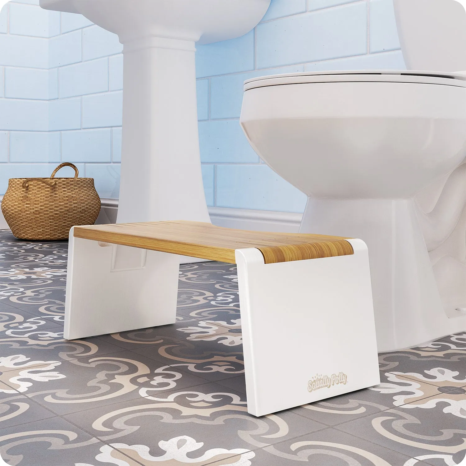 Squatty Potty Stockholm foldbar toiletskammel i bambus