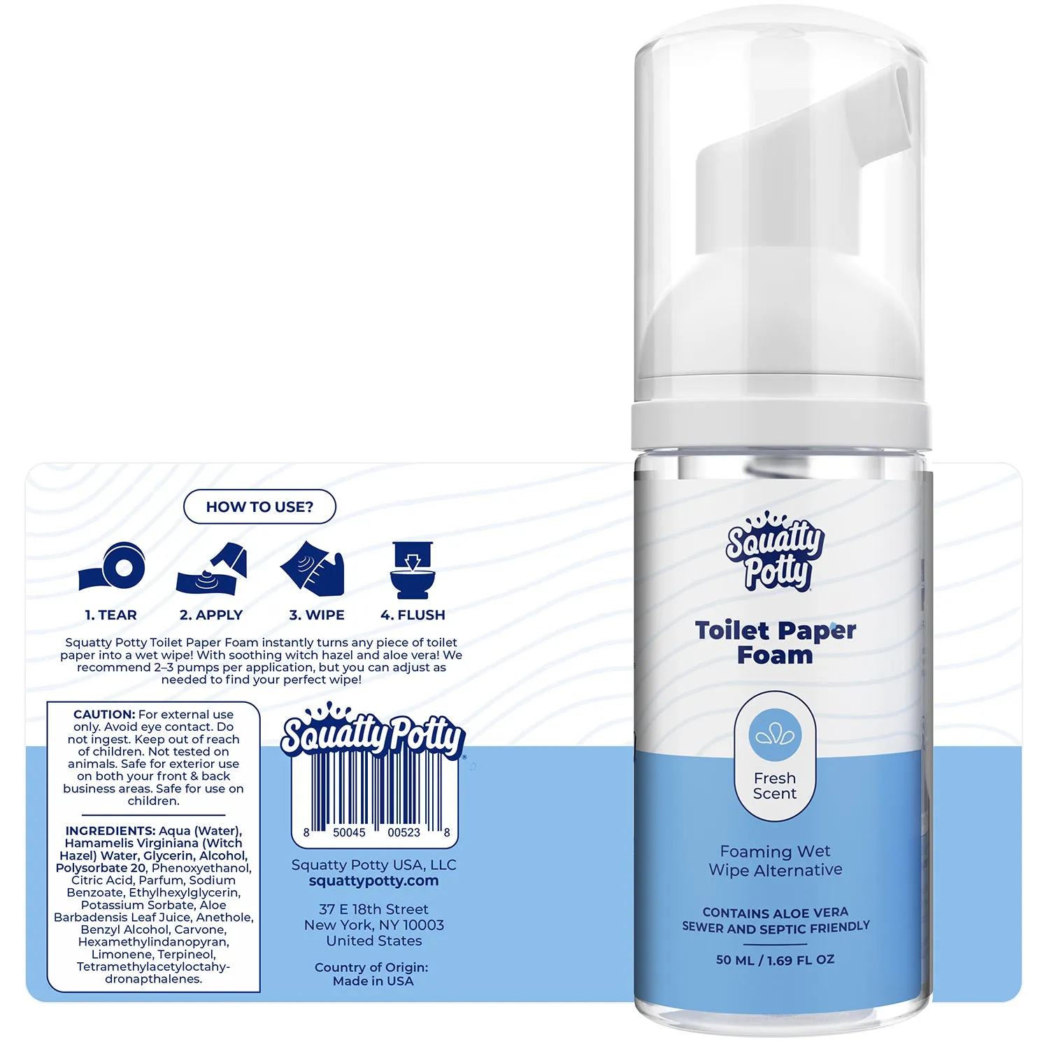 Squatty Potty toiletpapirskum 2-pak med aloe vera