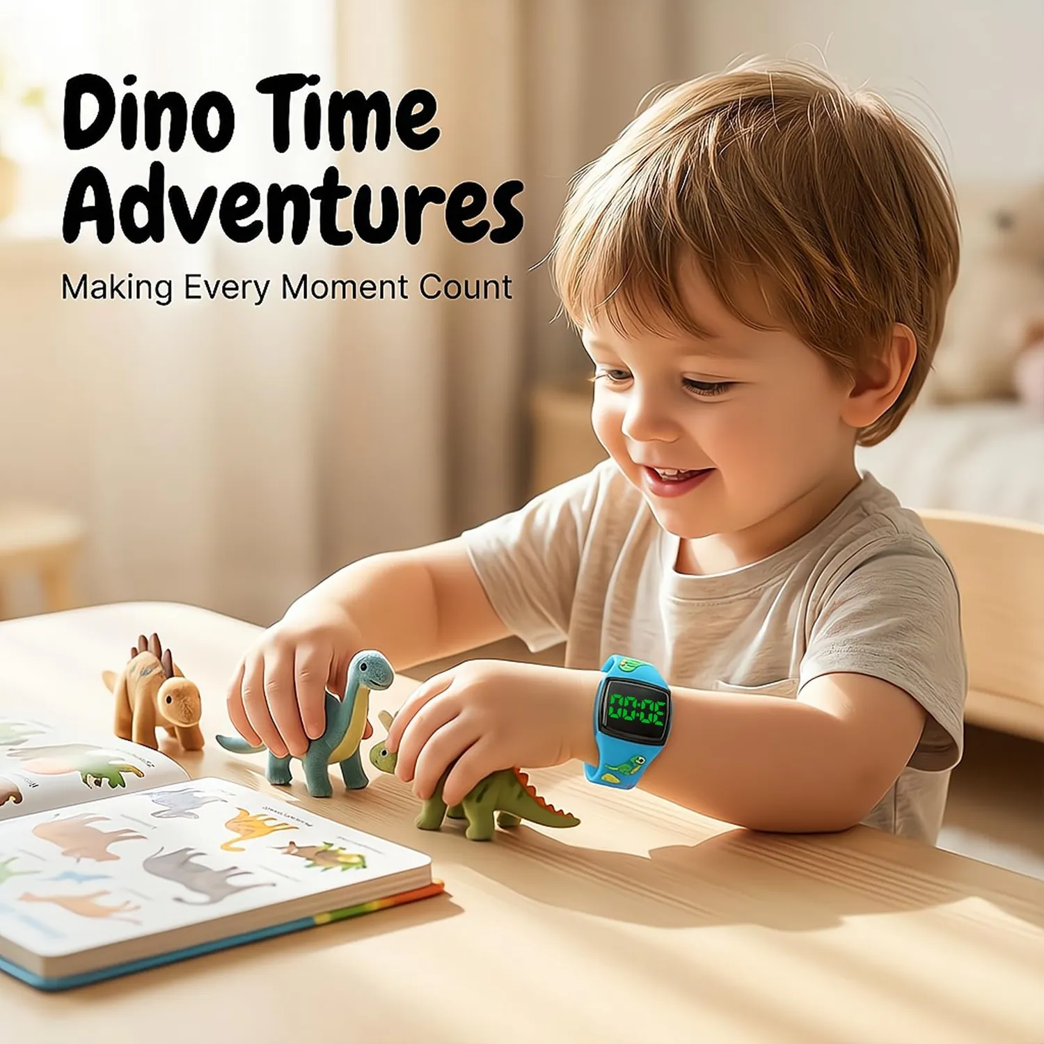 SKYROKU Toddler Potty Training Watch potteur dinosaur magnetisk opladning