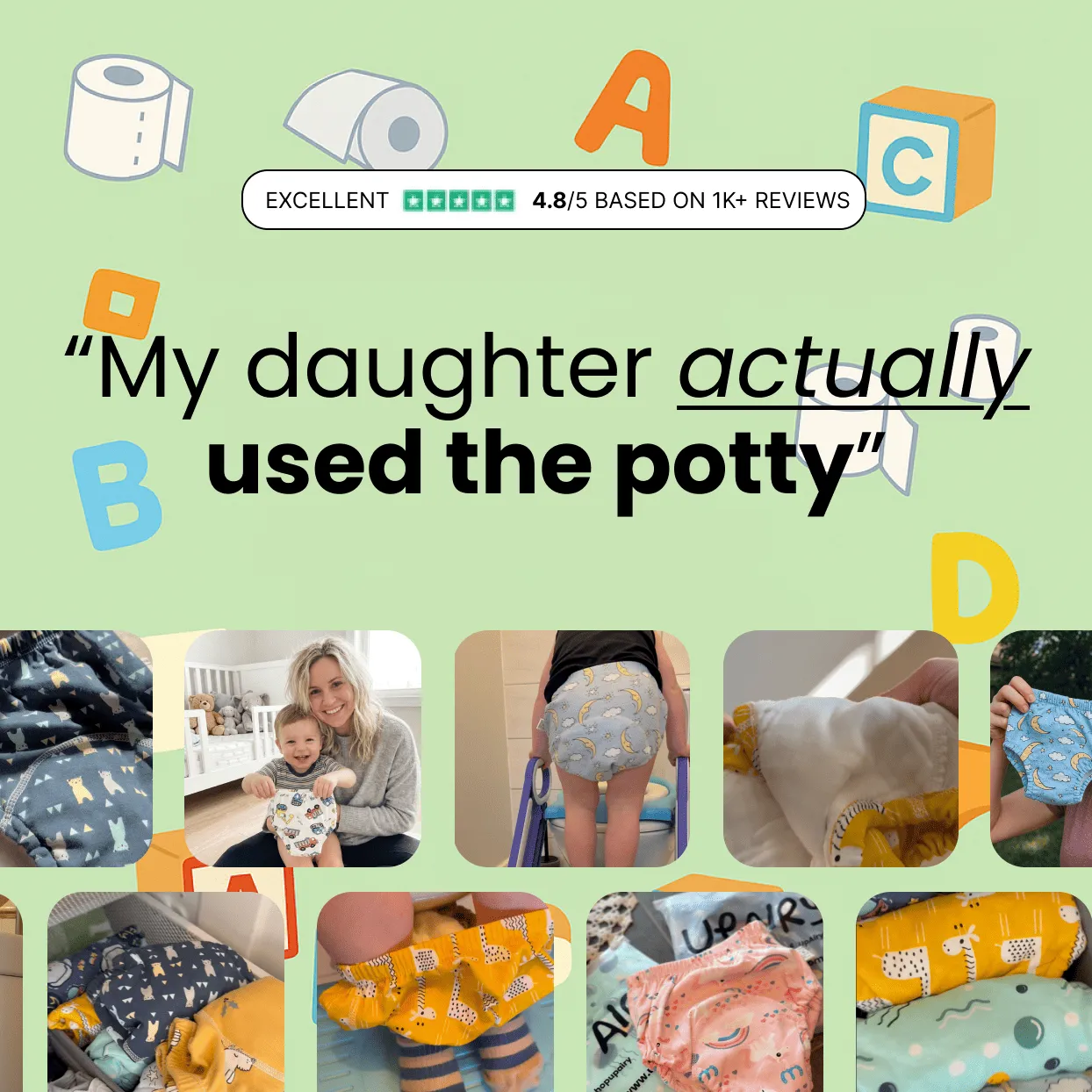 Upairy The Diaper-Free Bundle træningsunderbukser