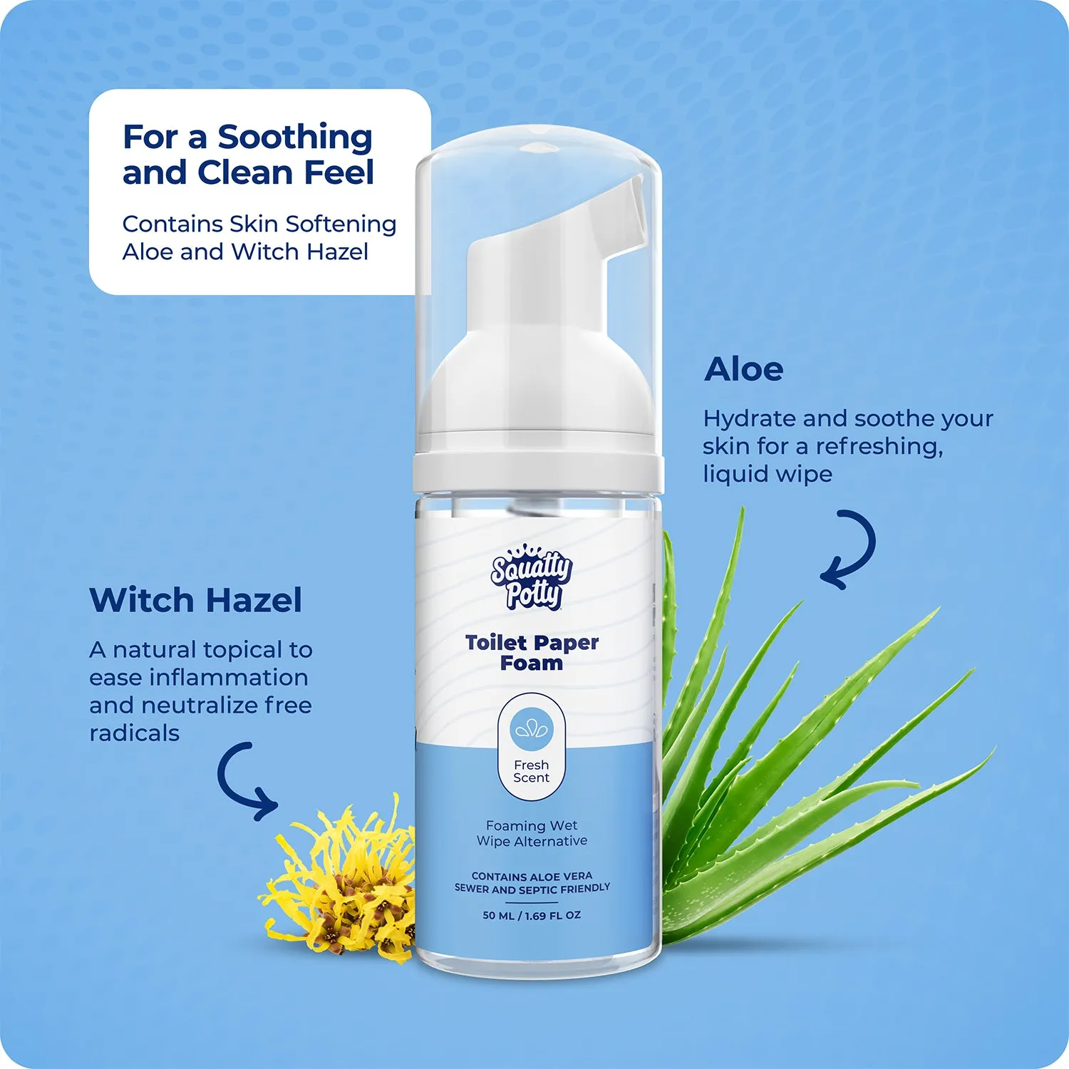 Squatty Potty toiletpapirskum 2-pak med aloe vera
