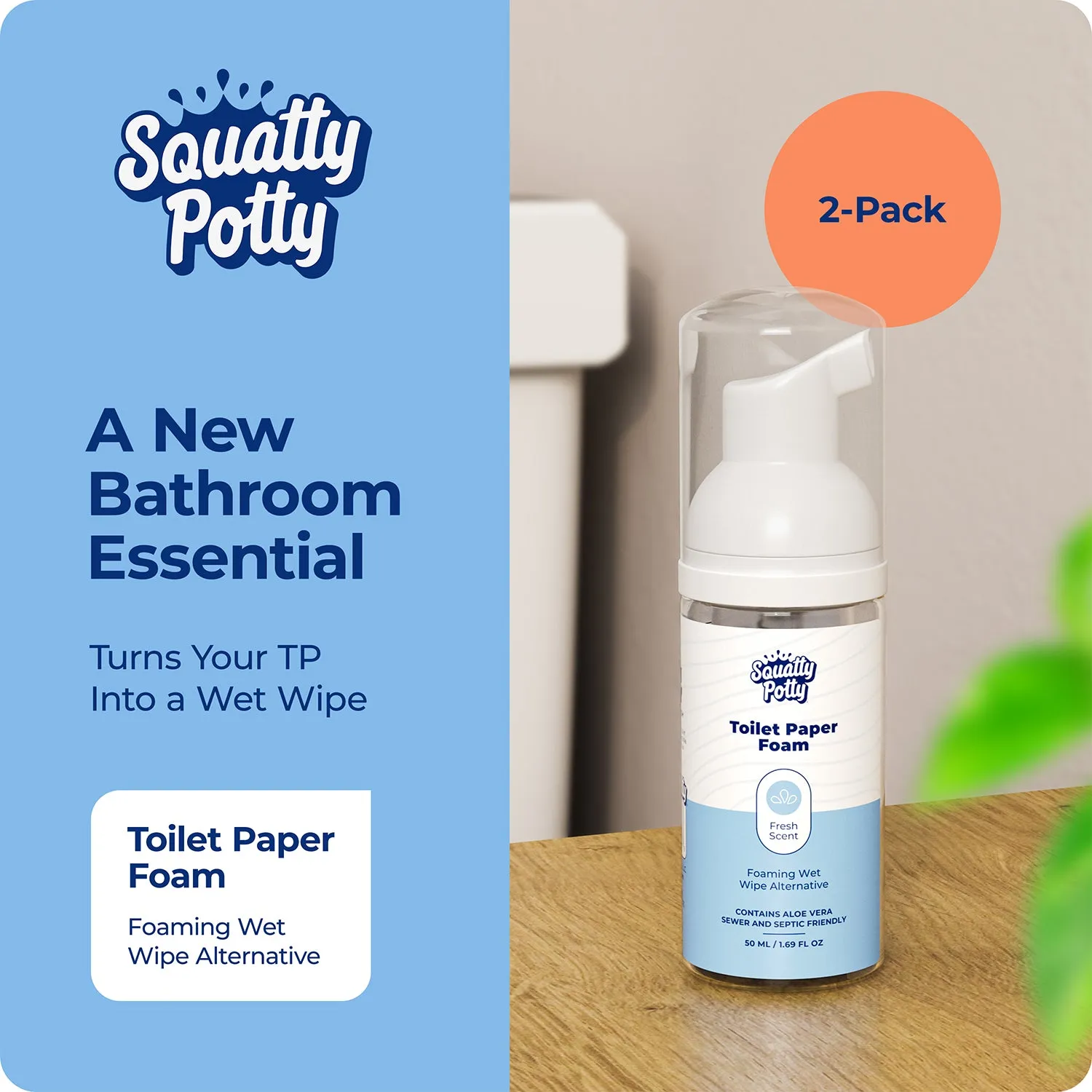 Squatty Potty toiletpapirskum 2-pak med aloe vera
